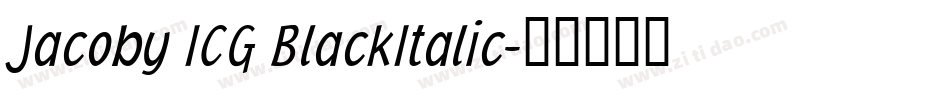 Jacoby ICG BlackItalic字体转换